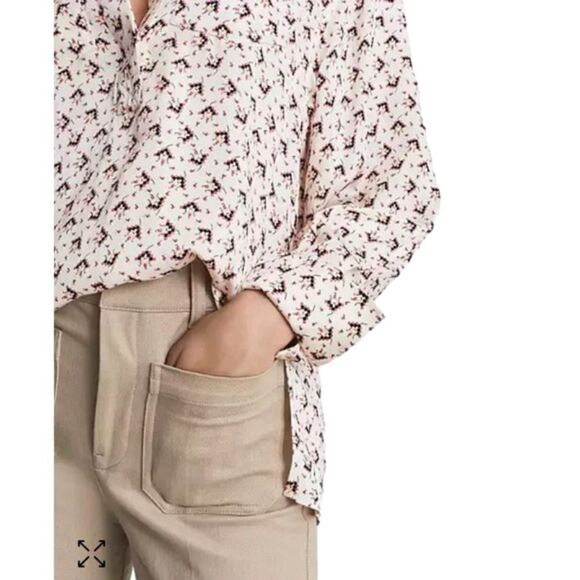 Reiss NWOT Pia Printed Geometric half button up - 2 ($228) - Picture 3 of 15